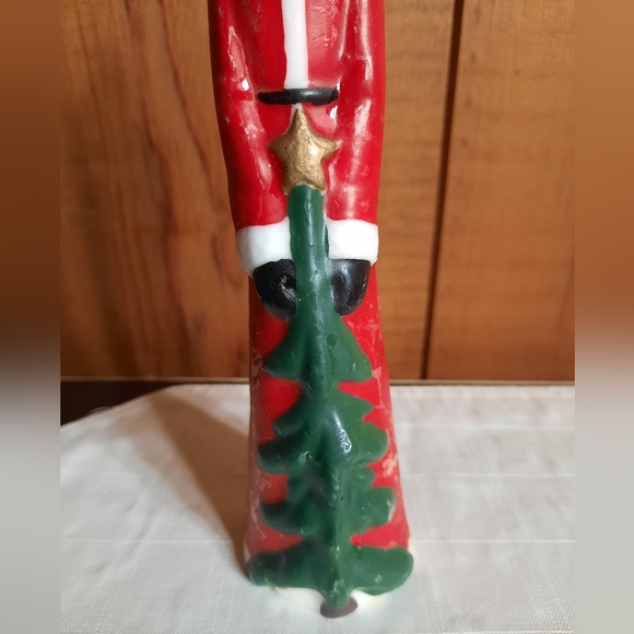 Vintage Christmas Candles Tall Santa Holding Tree Present Sack of Gifts - Picture 5 of 16